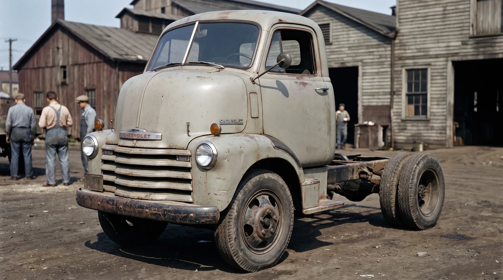 Chevrolet cab over engine truck of the Advance Design era, front three quarter view